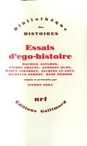 Couverture du livre « Essais d'ego-histoire » de  aux éditions Gallimard