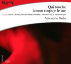 Couverture du livre « Qui touche à mon corps je le tue » de Valentine Goby aux éditions Epagine