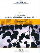 Couverture du livre « Électricité : faut il désespérer du marché ? » de David Spector aux éditions Editions Rue D'ulm