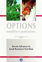 Couverture du livre « Recent advances in small ruminant nutrition options mediterraneennes serie a seminaires mediterranee » de Lindberg aux éditions Ciheam