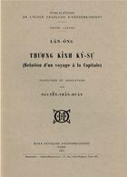 Couverture du livre « Thuong kinh ky-su ; relation d'un voyage à la capitale » de Lan-Ong aux éditions Ecole Francaise Extreme Orient