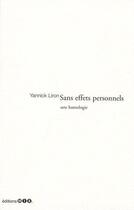 Couverture du livre « Sans effets personnels, une hantologie » de Yannick Liron aux éditions Editions Mix
