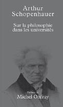 Couverture du livre « Sur la philosophie dans les universités » de Arthur Schopenhauer aux éditions Coda