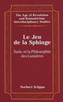 Couverture du livre « Le jeu de la sphinge » de Norbert Sclippa aux éditions Peter Lang