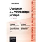 Couverture du livre « L essentiel de la methodologie juridique - 3e edition » de Bonnet David aux éditions Ellipses