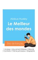 Couverture du livre « Réussir son Bac de français 2024 : Analyse du Meilleur des mondes d'Aldous Huxley » de Aldous Huxley aux éditions Bac De Francais
