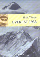 Couverture du livre « Everest, 1938 » de H.W. Tilman aux éditions Arthaud