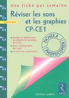 Couverture du livre « Réviser les sons et les graphies » de Christian Lamblin aux éditions Retz