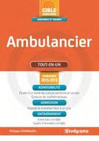Couverture du livre « Ambulancier ; concours 2015/2016 » de Philippe Domingues aux éditions Studyrama