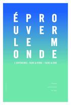 Couverture du livre « Eprouver le monde - l'experience » de Ait Bachir Nadia aux éditions Pu De Caen