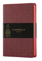 Couverture du livre « Carnet harris poche quadrillé maple red » de  aux éditions Castelli Milano