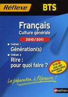 Couverture du livre « Mémos réflexes t.98 ; francais ; BTS (édition 2010/2011) » de Isabelle Ansel aux éditions Nathan