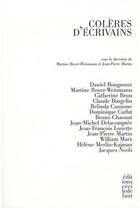 Couverture du livre « Colères d'écrivains » de Jean-Pierre Martin aux éditions Cecile Defaut