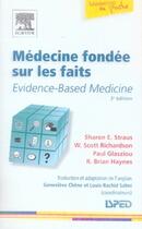 Couverture du livre « Médecine fondée sur les faits » de Richardson et Straus aux éditions Elsevier-masson