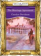 Couverture du livre « The Marriage Agreement (Mills & Boon Historical) » de Davidson Carolyn aux éditions Mills & Boon Series