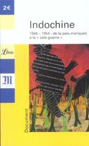Couverture du livre « Indochine - 1946-1954 : de la paix manquee a la 