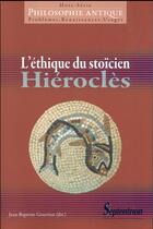 Couverture du livre « L''ethique du stoicien hierocles » de Gourinat aux éditions Pu Du Septentrion
