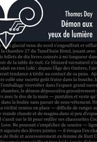 Couverture du livre « Démon aux yeux de lumière » de Thomas Day aux éditions Le Belial