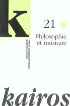 Couverture du livre « Philosophie et musique » de  aux éditions Pu Du Midi