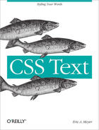 Couverture du livre « CSS Text » de Eric-A Meyer aux éditions O`reilly Media