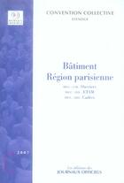 Couverture du livre « Bâtiment région parisienne » de  aux éditions Documentation Francaise