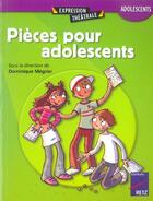 Couverture du livre « Pièces pour adolescents » de Megrier/Chalude/Kern aux éditions Retz