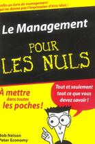 Couverture du livre « Le management pour les nuls » de Bob Nelson aux éditions First