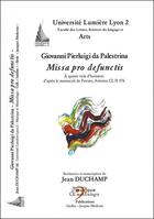 Couverture du livre « Missa pro defunctis à quatre voix d'hommes d'après le manuscrit de Ferrare, Ariostea CL II 476 » de G. P. Da Palestrina aux éditions Microsillon