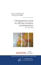 Couverture du livre « L'enseignement social au défi des mutations contemporaines » de Mabille-F aux éditions Editions Le Manuscrit