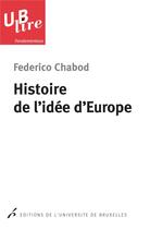 Couverture du livre « Histoire de l'Europe, éditée d'après les carnets de captivité (1916-1918) » de Henri Pirenne aux éditions Universite De Bruxelles