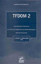 Couverture du livre « Tfdom 2 - international conference on thin film deposition » de Kreisel aux éditions Edp Sciences