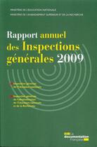 Couverture du livre « Rapport annuel des inspections générales (édition 2009) » de  aux éditions Documentation Francaise