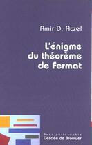 Couverture du livre « L'enigme du theoreme de fermat » de Aczel Amir D. aux éditions Desclee De Brouwer