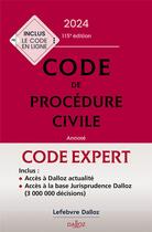 Couverture du livre « Code de procédure civile (édition 2024) » de Pierre Calle et Laurent Dargent aux éditions Dalloz