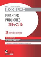 Couverture du livre « Finances publiques ; 2014-2015 » de Damien Catteau aux éditions Gualino Editeur