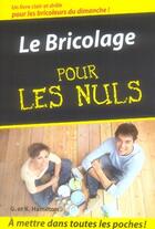 Couverture du livre « Le bricolage poche pour les nuls » de Hamilton aux éditions First