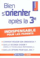 Couverture du livre « Bien s'orienter apres la 3eme (édition 2006) » de Bonnemayre P. aux éditions Studyrama