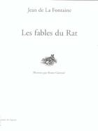 Couverture du livre « Les fables du rat » de Bruno Guittard et Jean De La Fontaine aux éditions Capucin