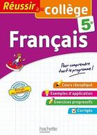 Couverture du livre « Reussir au college - francais 5e » de Isabelle De Lisle aux éditions Hachette Education