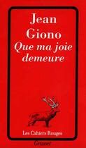 Couverture du livre « Que ma joie demeure » de Jean Giono aux éditions Grasset