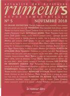 Couverture du livre « Revue rumeurs n 5 - novembre 2018 » de  aux éditions La Rumeur Libre