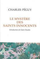 Couverture du livre « Le mystère des saints innocents » de Charles Peguy aux éditions Salvator