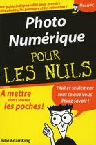 Couverture du livre « Photo numerique poche pour les nuls 8ed » de Julie Adair King aux éditions First Interactive