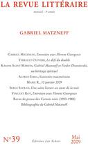 Couverture du livre « Gabriel Matzneff » de  aux éditions Leo Scheer