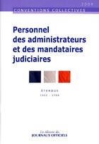 Couverture du livre « Personnel des administrateurs et des mandataires judiciaires ; édition 2009 » de  aux éditions Direction Des Journaux Officiels