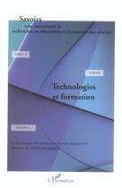 Couverture du livre « Technologies et formation » de  aux éditions Editions L'harmattan