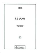 Couverture du livre « Le don » de Hilda Doolittle aux éditions Des Femmes