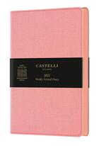 Couverture du livre « Agenda semainier vertical grand format harris rose » de Castelli aux éditions Castelli Milano