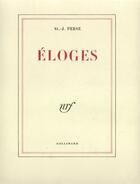 Couverture du livre « Eloges » de Saint-John Perse aux éditions Gallimard