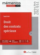 Couverture du livre « Droit des contrats spéciaux (édition 2021/2022) » de Sarah Farhi aux éditions Gualino